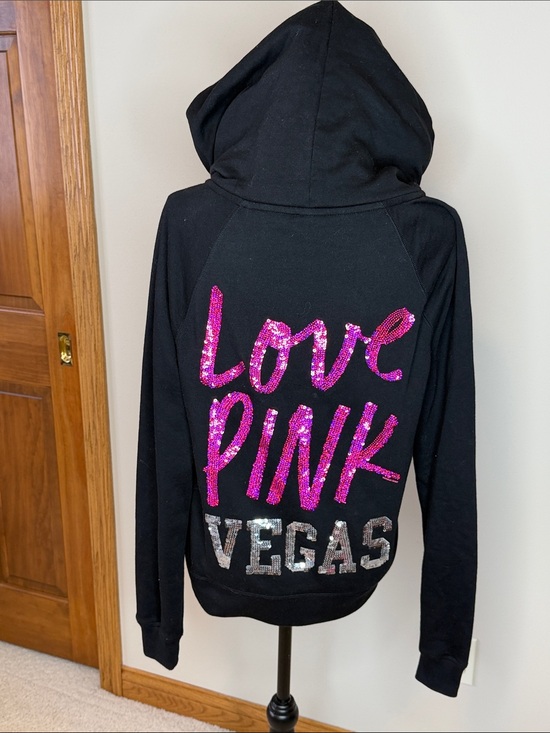 PINK Victoria's Secret Tops - PINK Victorias Secret sequin Las Vegas hoodie